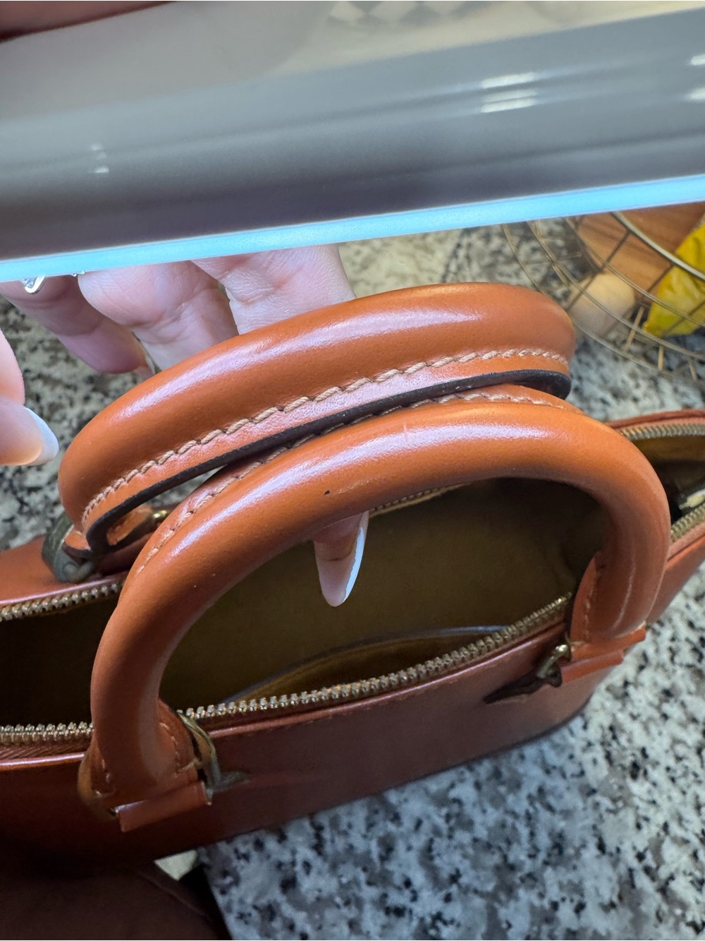 Louis Vuitton Brown Epi Leather Alma Satchel - Picture 10 of 11